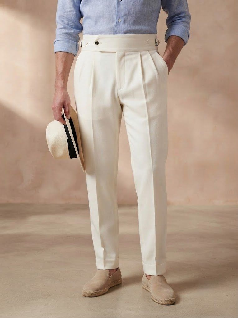 Amalfi Ecru Gurkha Trouser