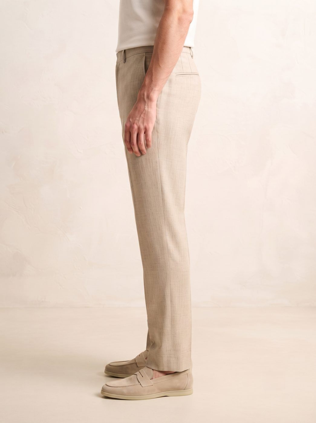 Amalfi Linen Trouser, Natural Flax — view 2