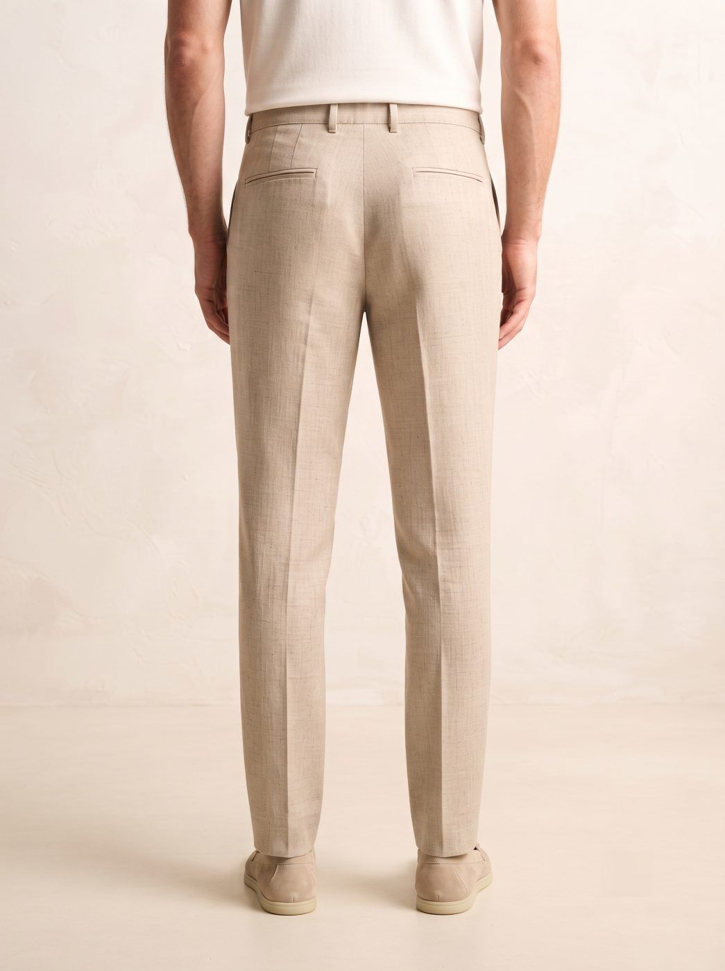 Amalfi Linen Trouser, Natural Flax — view 3