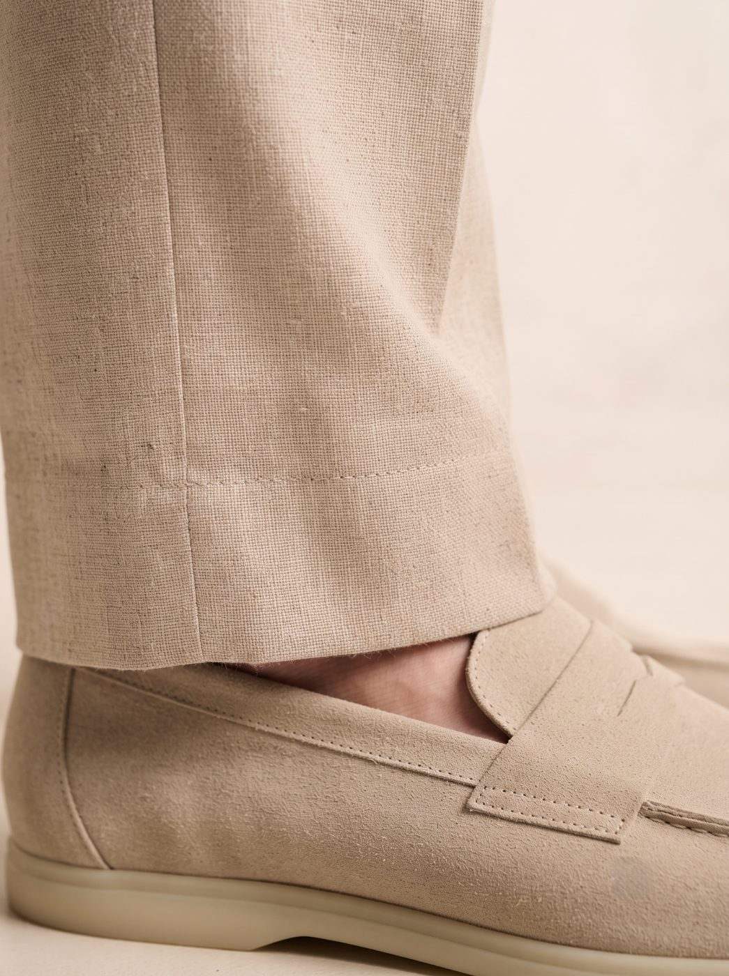 Amalfi Linen Trouser, Natural Flax — view 5