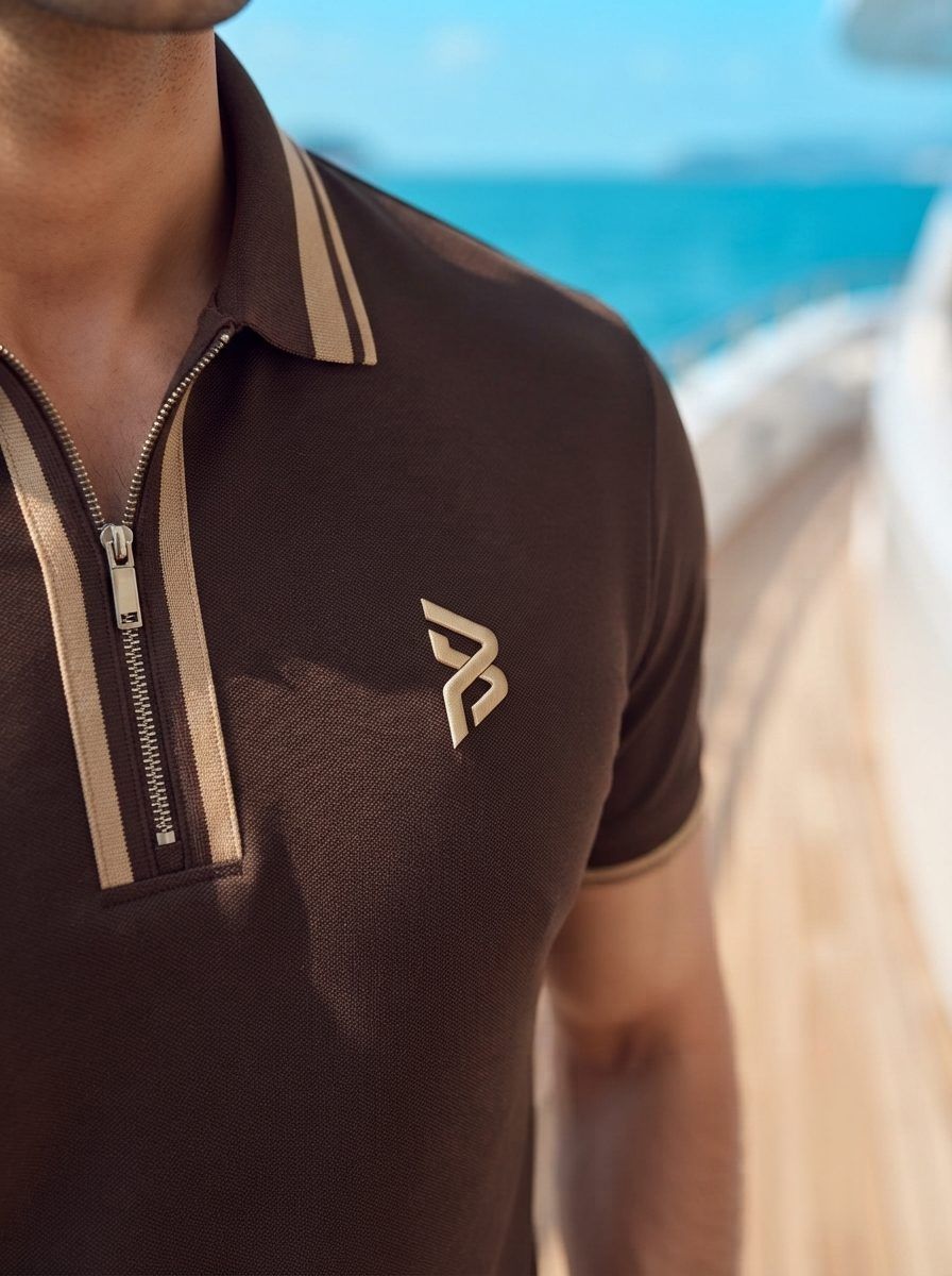 Chocolate Brown Polo — view 2