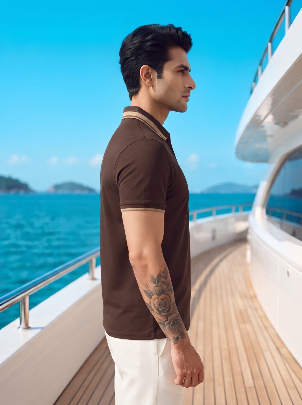 Chocolate Brown Polo — view 3