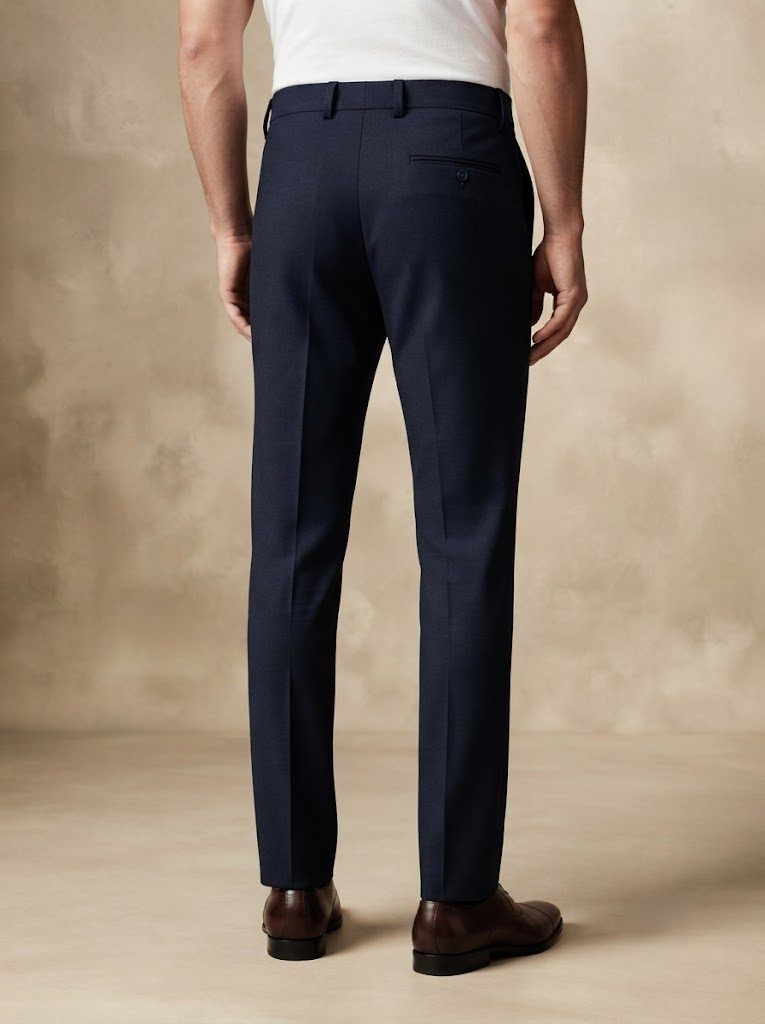 Classic Navy Tailored Trouser — view 2