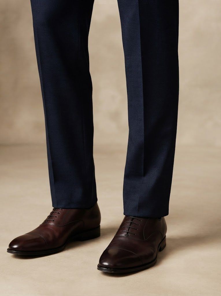 Classic Navy Tailored Trouser — view 3