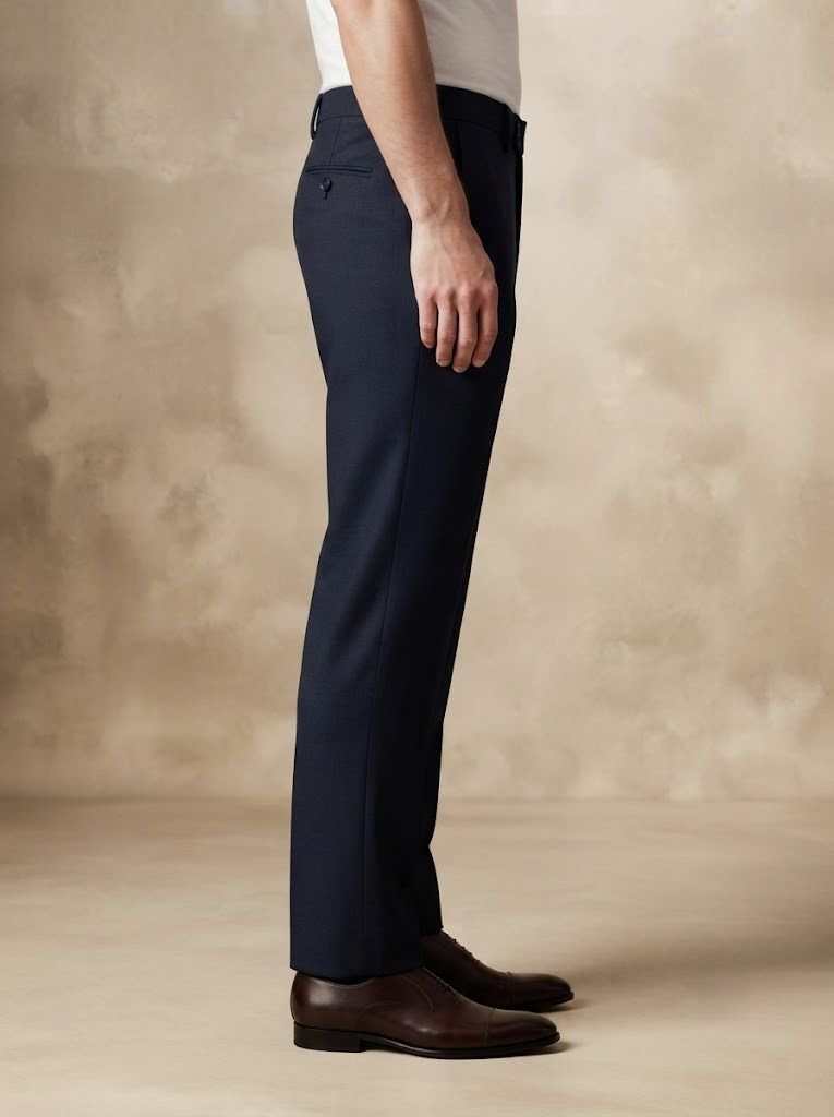 Classic Navy Tailored Trouser — view 4