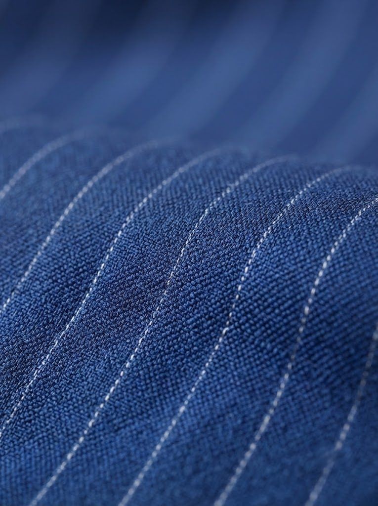 Cobalt Blue Pinstripe Chino — view 5