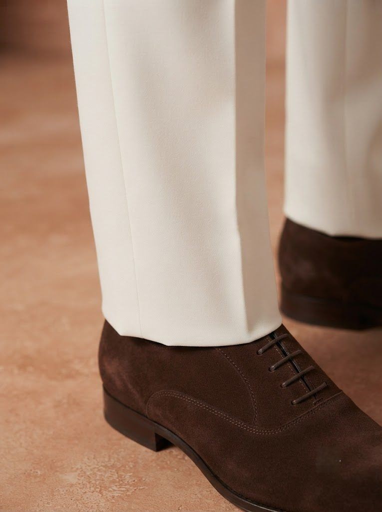 Crisp Ecru Tailored Trouser — view 4