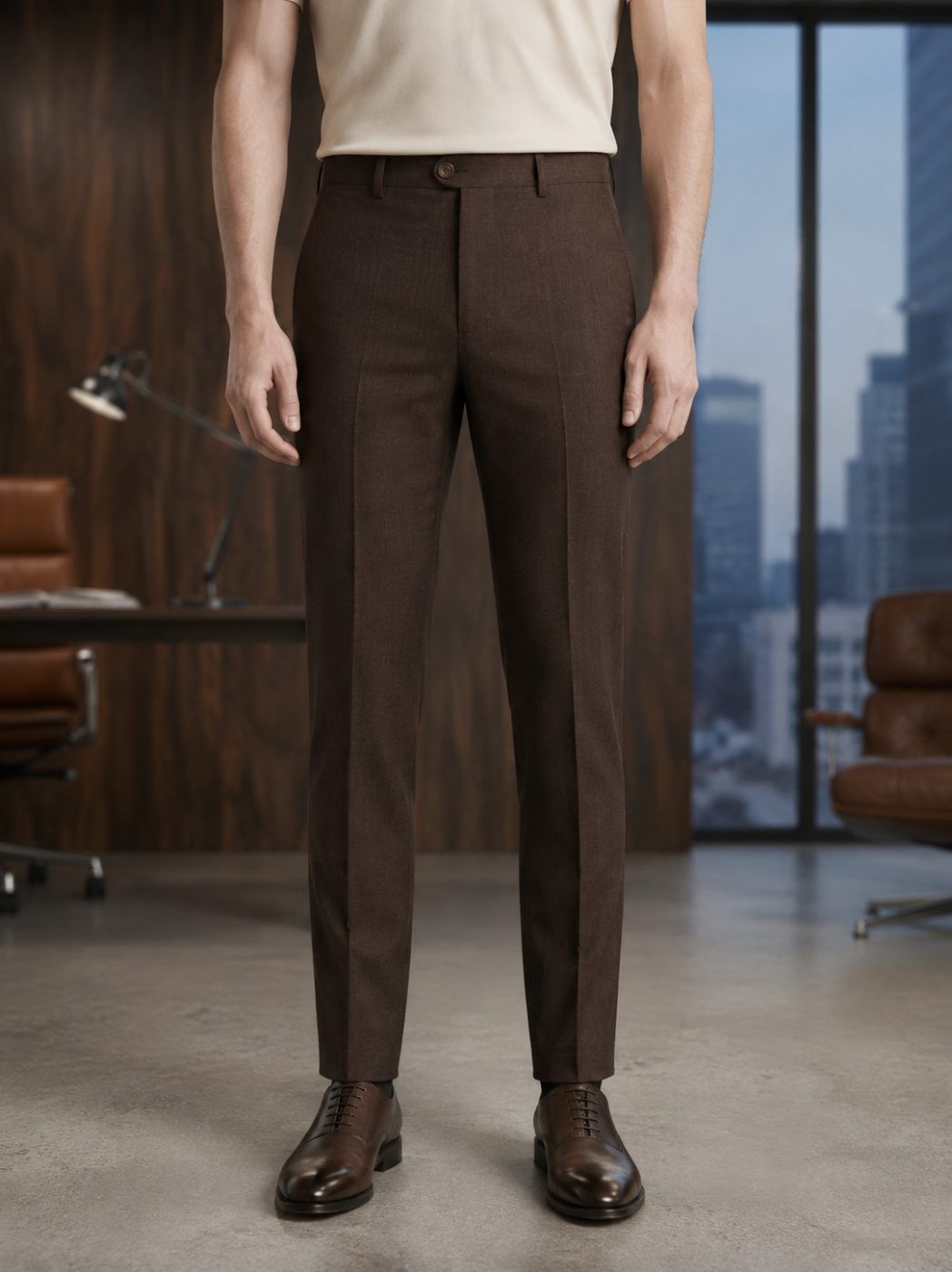 Dark Espresso Linen Trouser