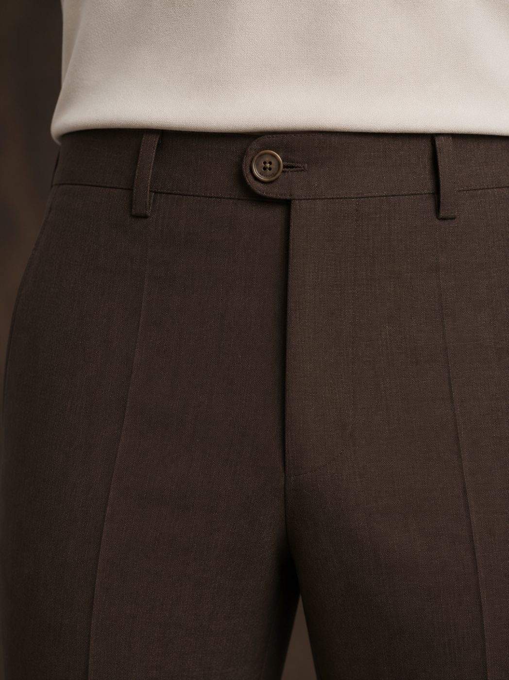 Dark Espresso Linen Trouser — view 4