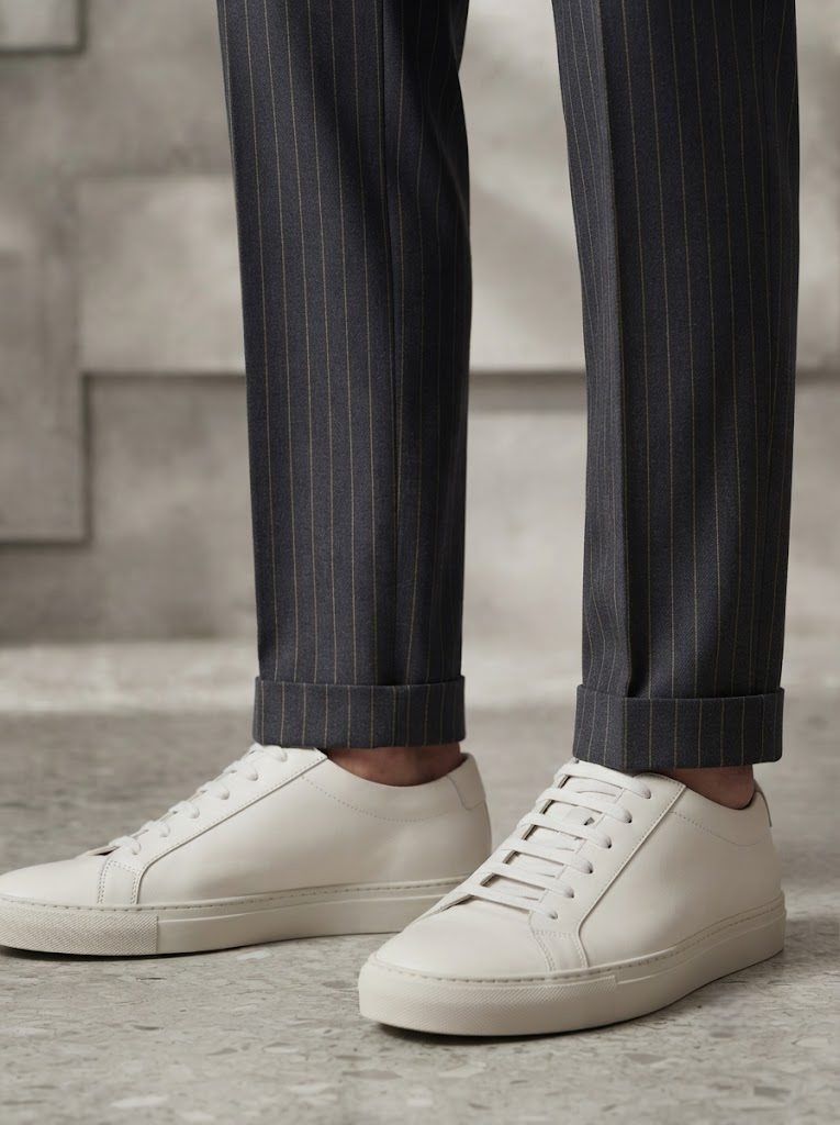 Deep Charcoal Pinstripe Chino — view 3