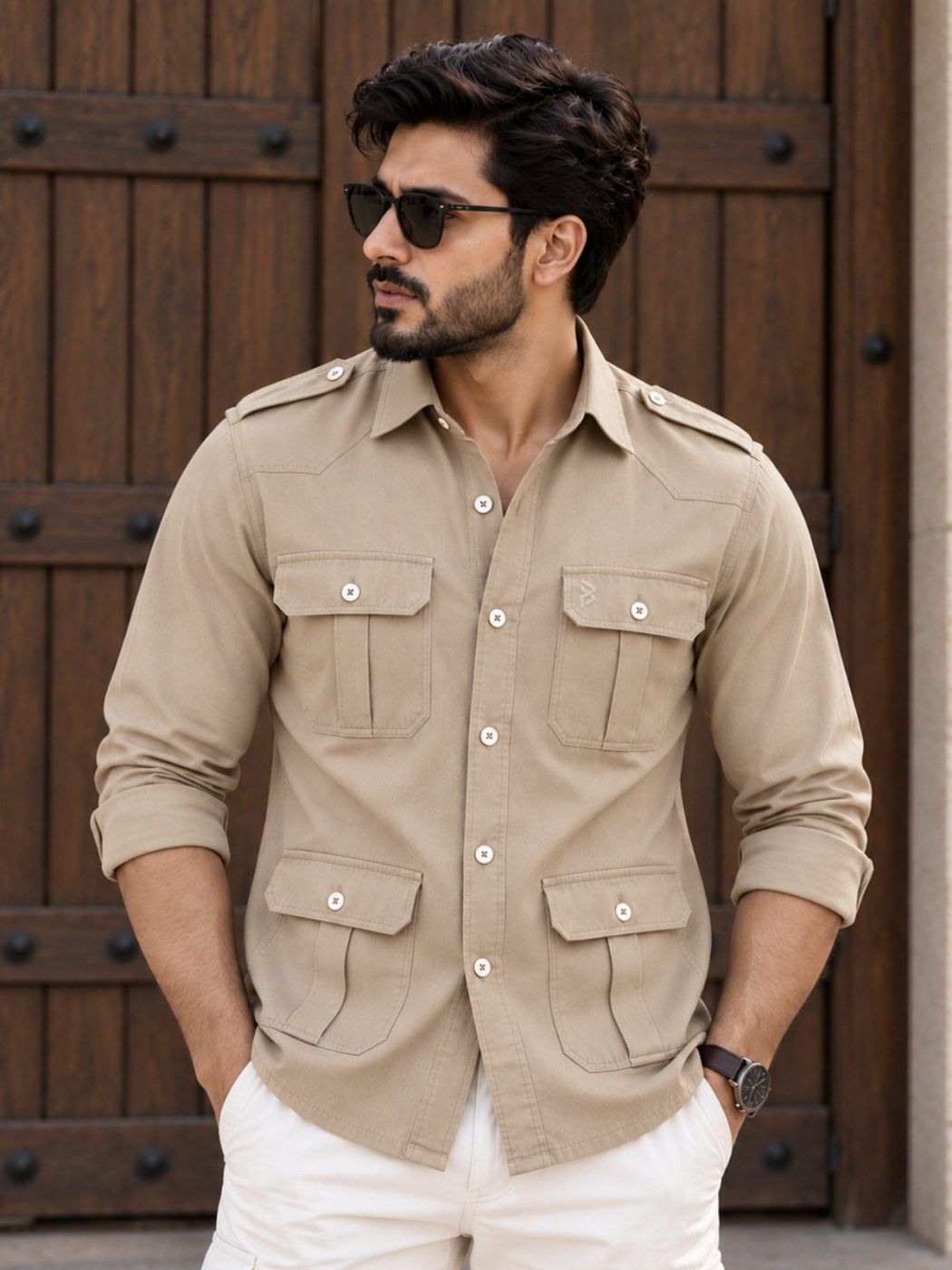 Desert Taupe Hunter Shirt — view 2