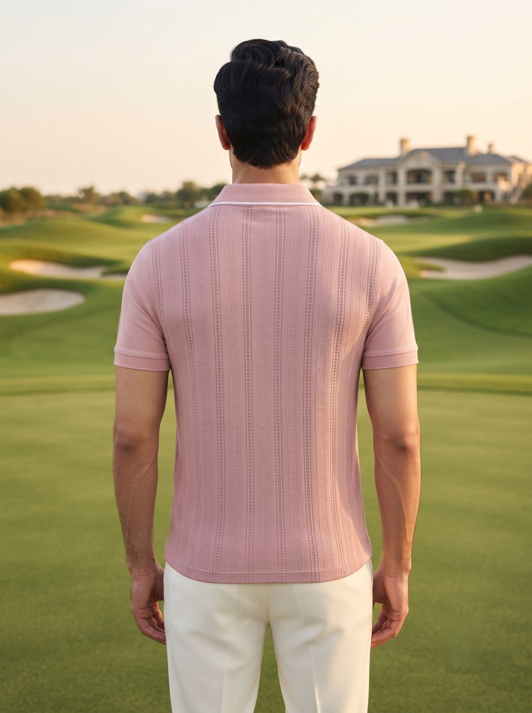 Dusty Rose Textured Polo