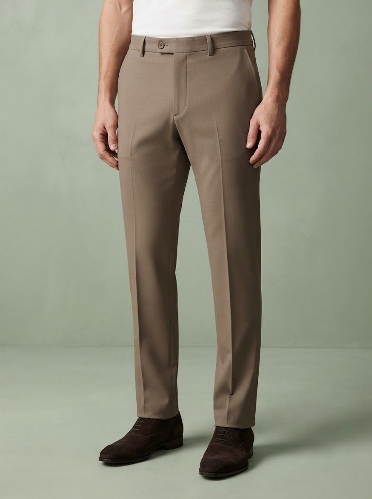 Earthy Taupe Tailored Trouser