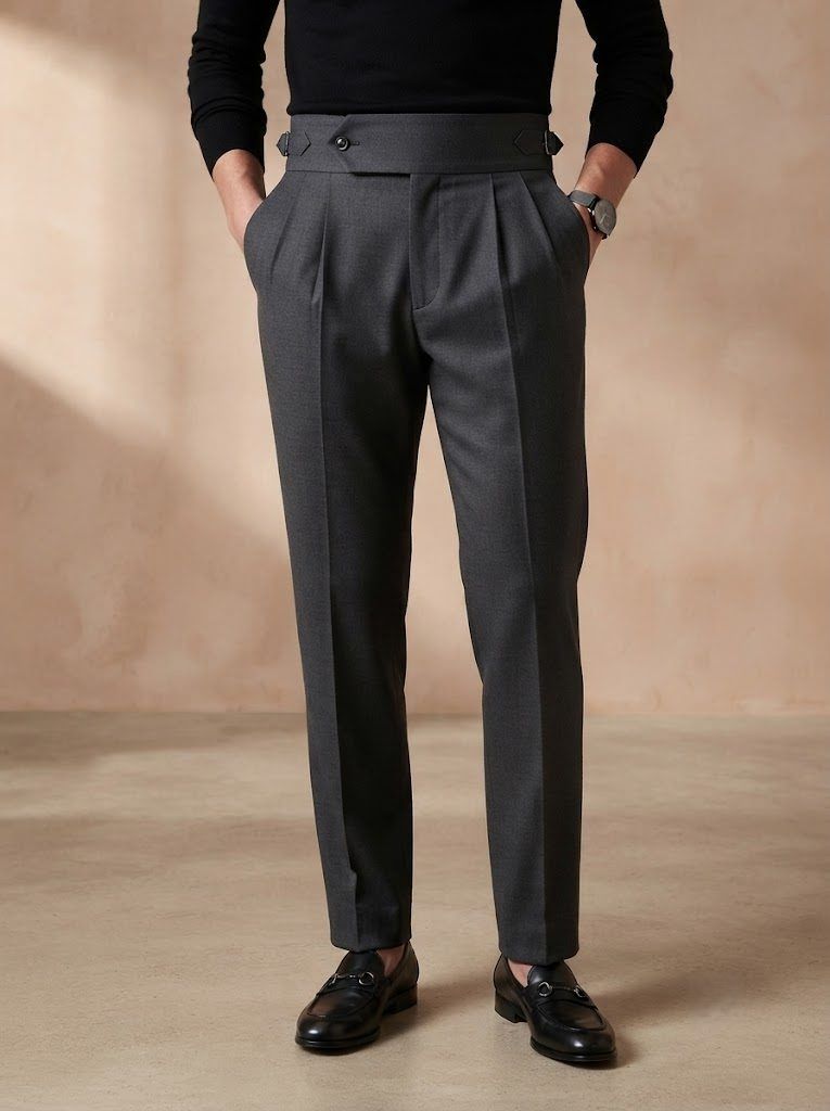 Elegant Charcoal Gurkha Trouser