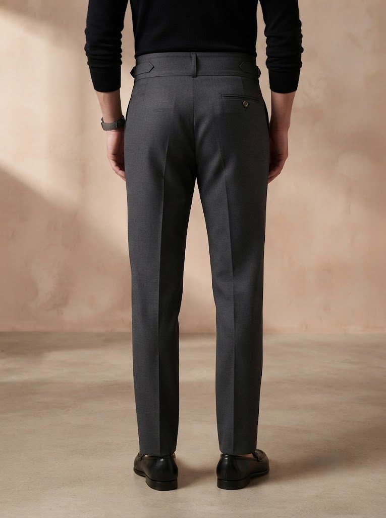 Elegant Charcoal Gurkha Trouser — view 2