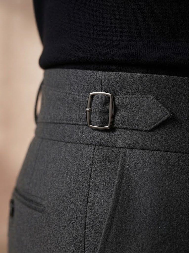 Elegant Charcoal Gurkha Trouser — view 3