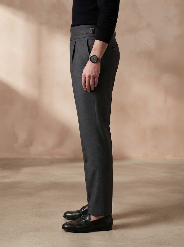 Elegant Charcoal Gurkha Trouser — view 5