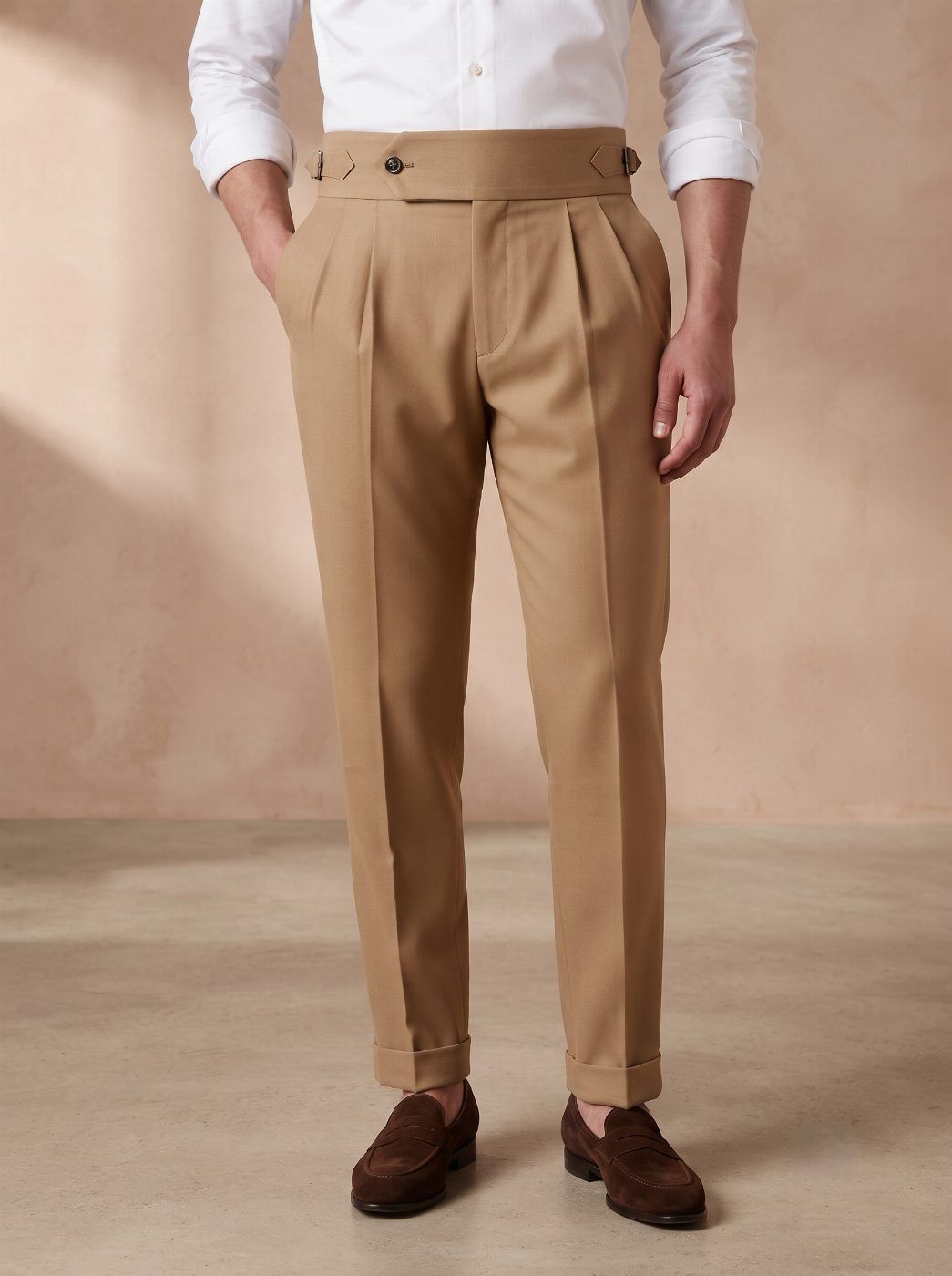 Elegant Khaki Gurkha Trouser