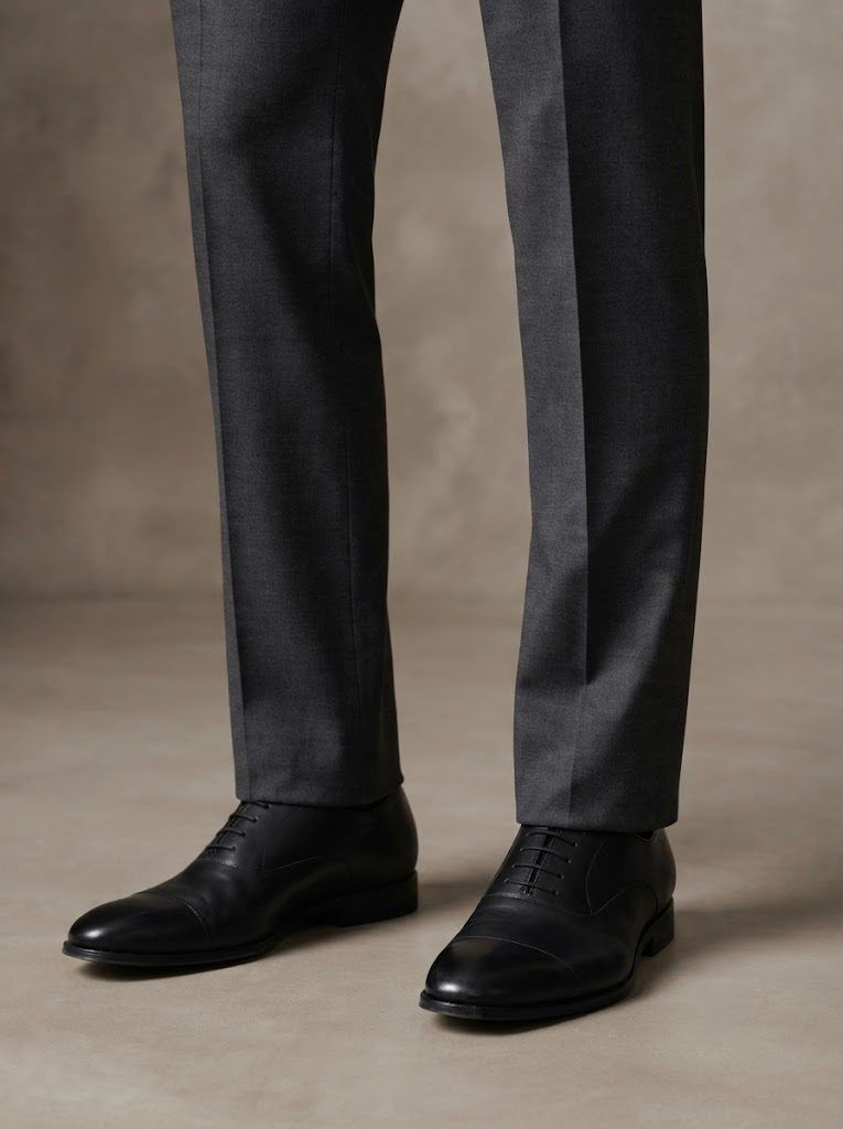 Executive Charcoal Tailored Trouser — view 4