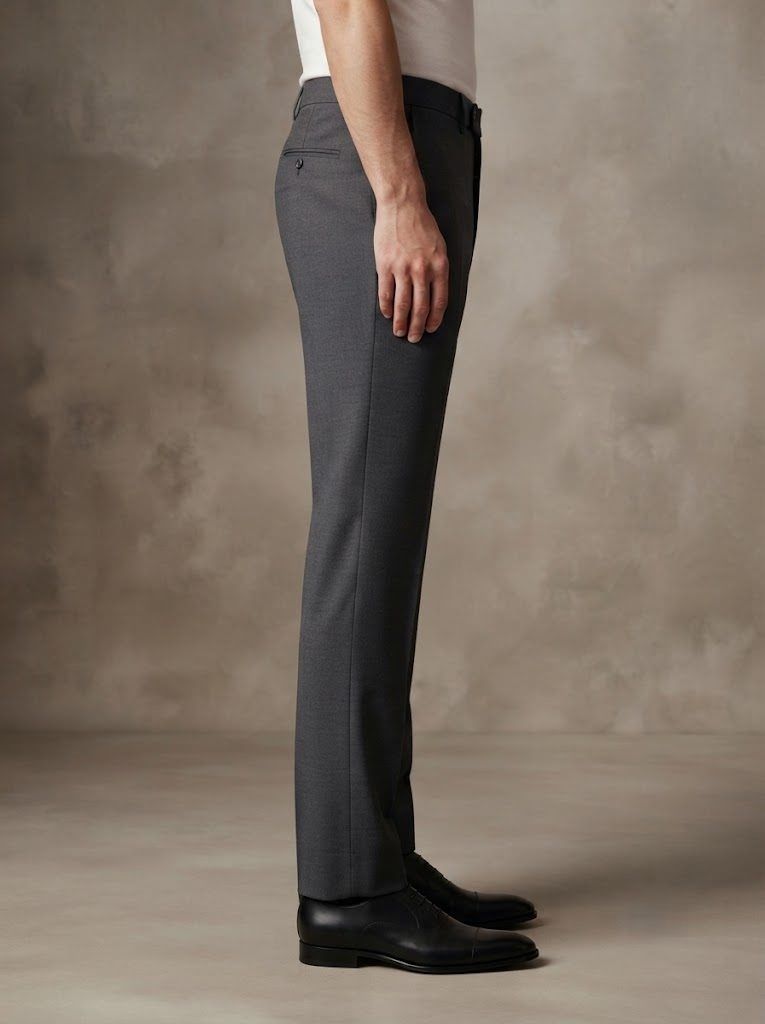 Executive Charcoal Tailored Trouser — view 5