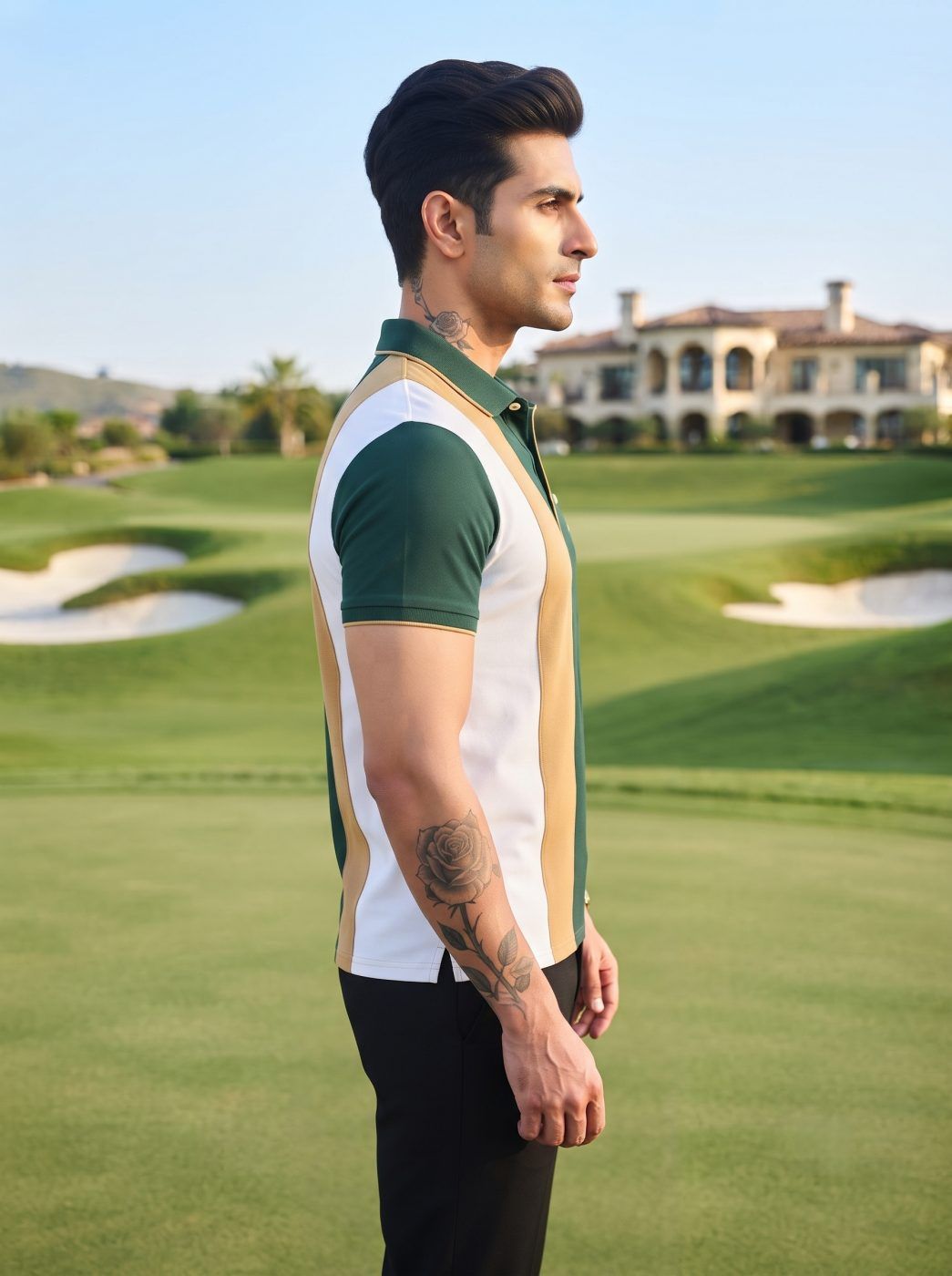 Forest Green Side Panel Polo