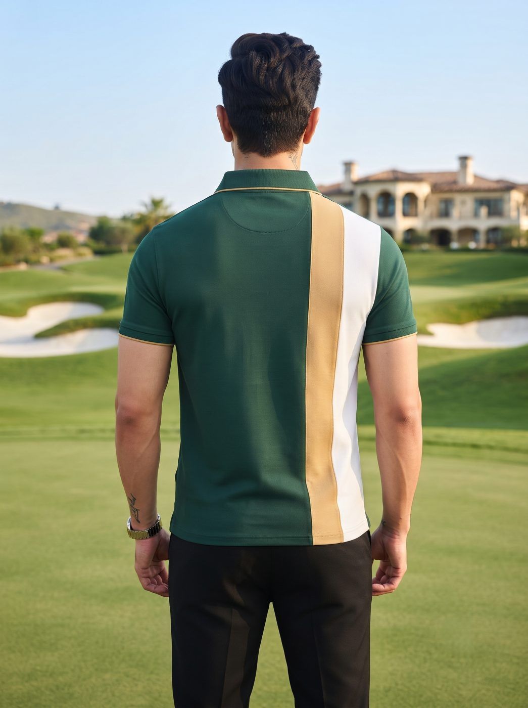 Forest Green Side Panel Polo — view 2