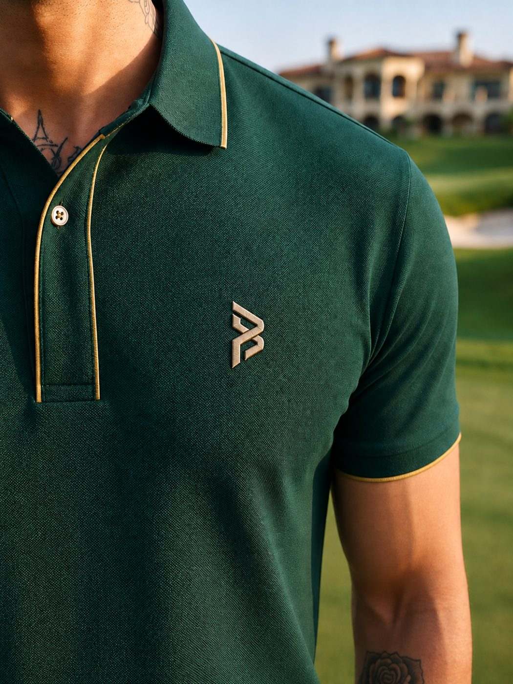 Forest Green Side Panel Polo — view 3