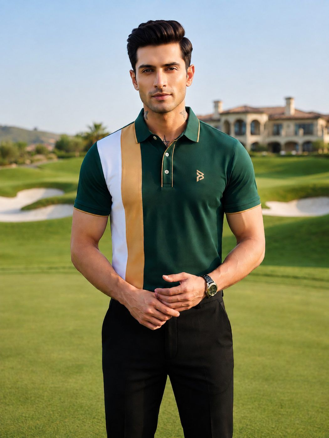 Forest Green Side Panel Polo — view 4