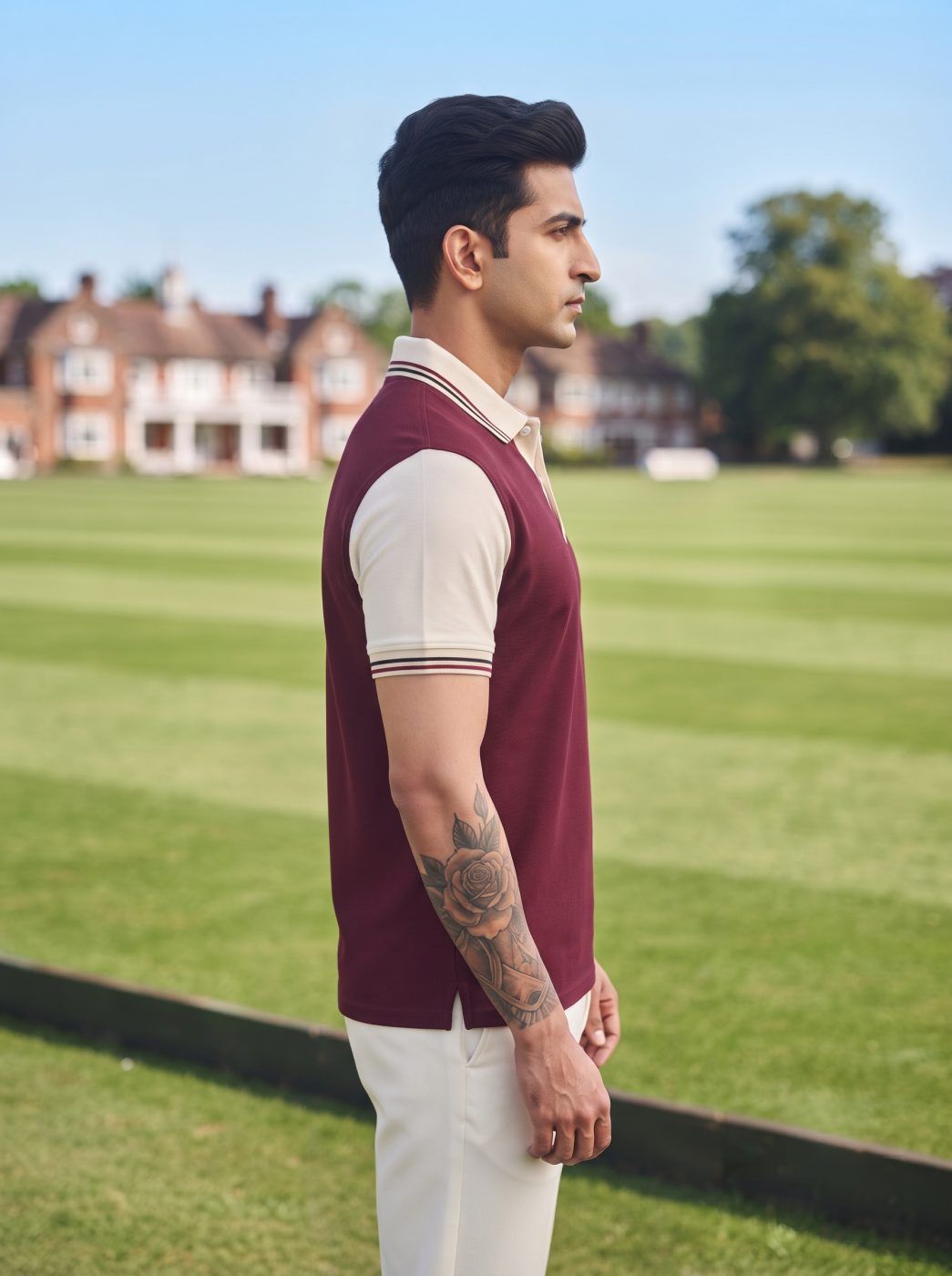 Maroon Tipped Polo — view 2