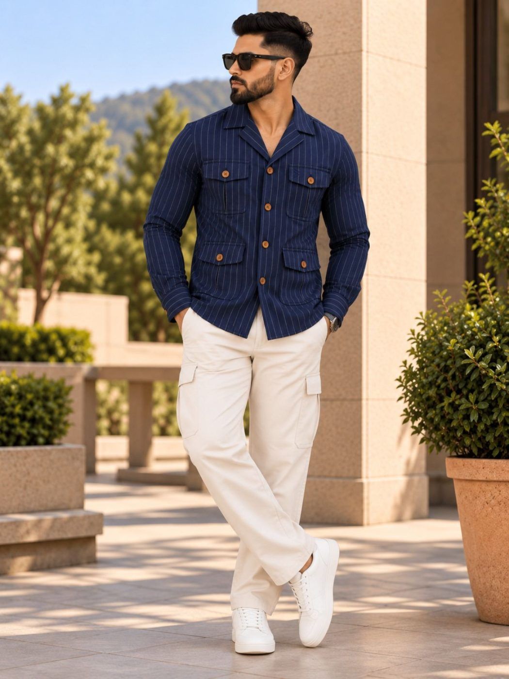 Midnight Pinstripe Hunter Shirt