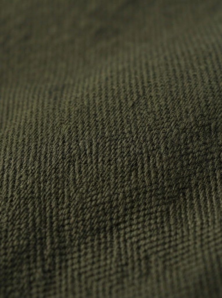 Pleated Deep Olive Chino — view 5
