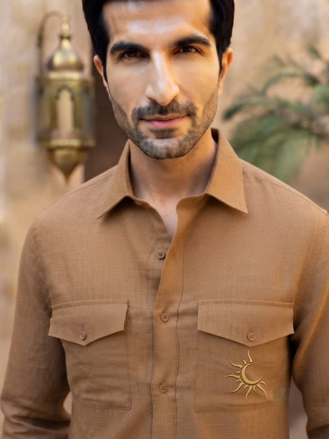 Rajputana Sahara Linen Hunter Shirt — view 5