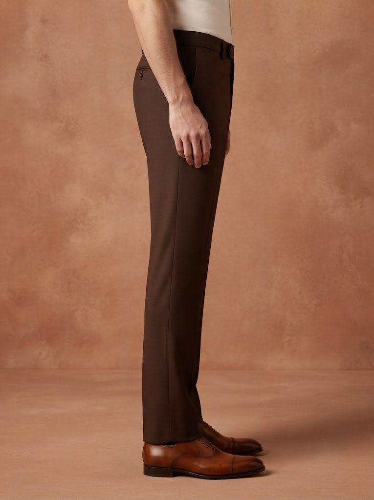 Rich Chocolate Tailored Trouser — view 4