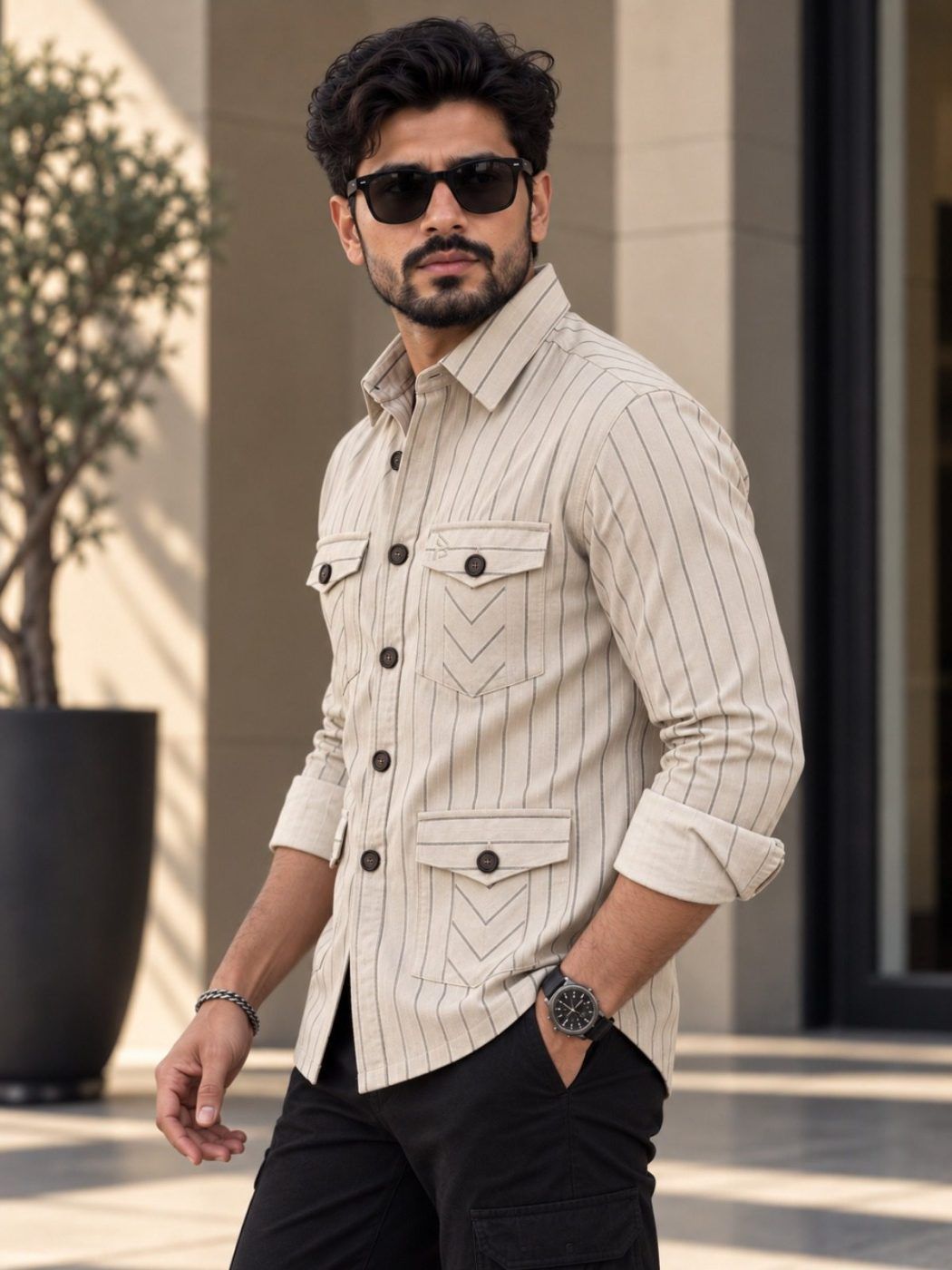 Ridgeway Pinstripe Hunter Shirt