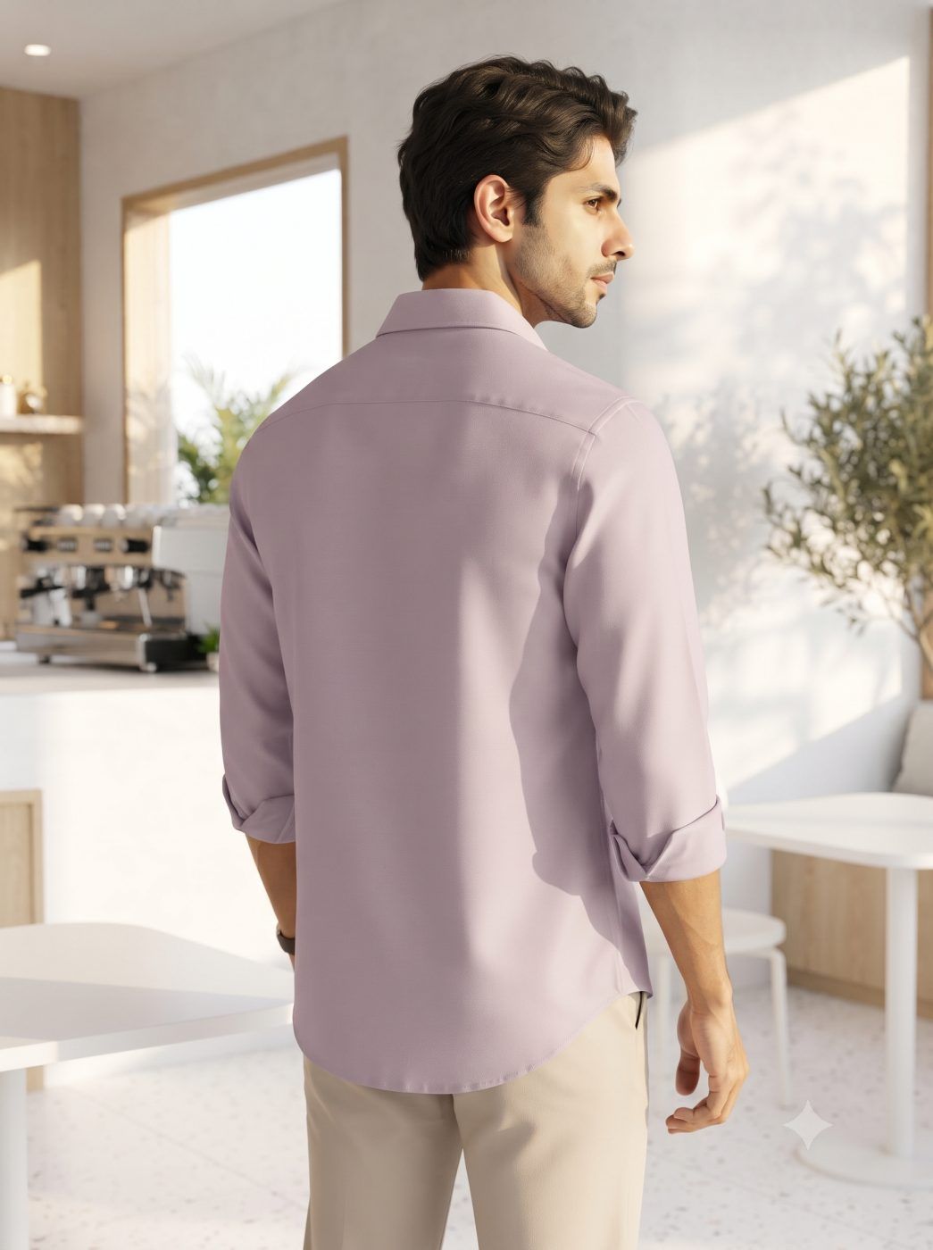 Riviera Lavender Linen-Blend Shirt — view 3
