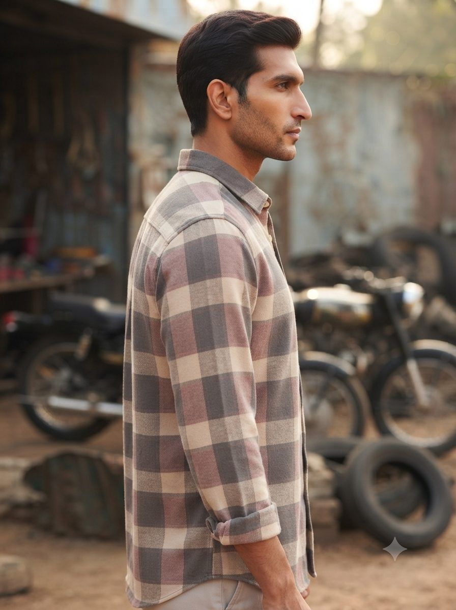 Rose & Slate Buffalo Check Shirt — view 3