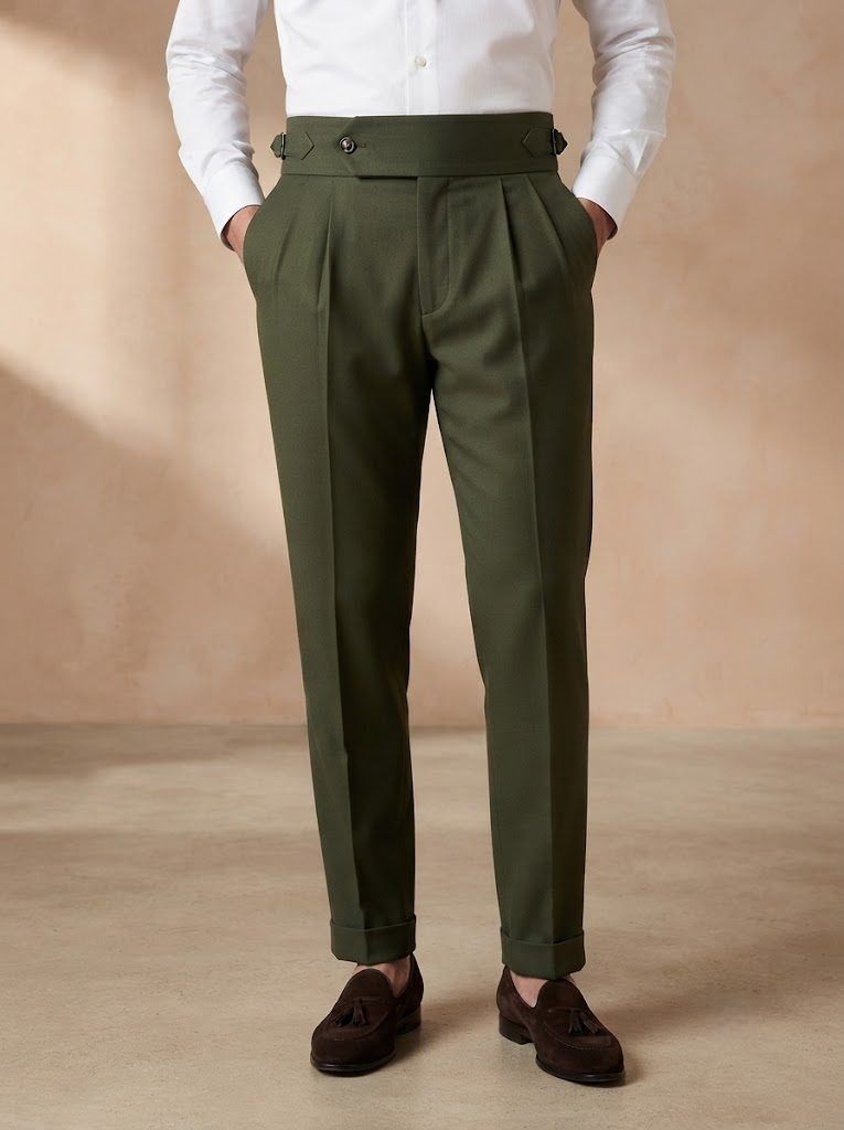 Sartorial Olive Gurkha Trouser