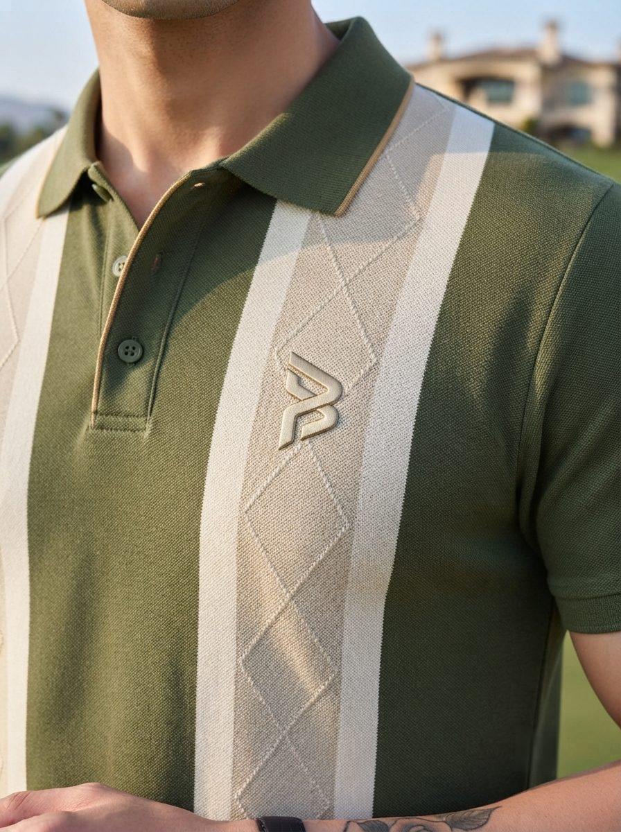 Solid Olive Polo — view 3