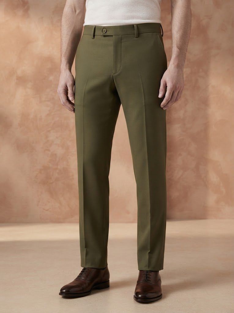 Statement Olive Tailored Trouser