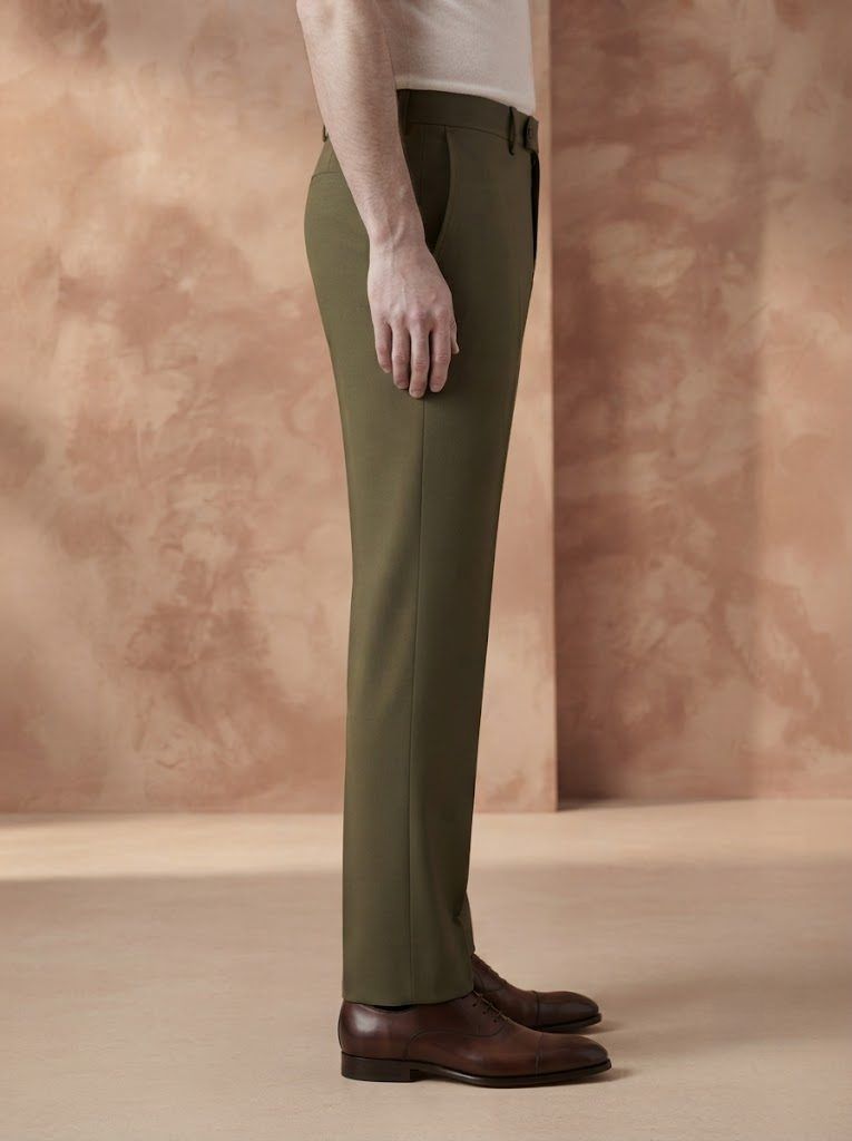 Statement Olive Tailored Trouser — view 5
