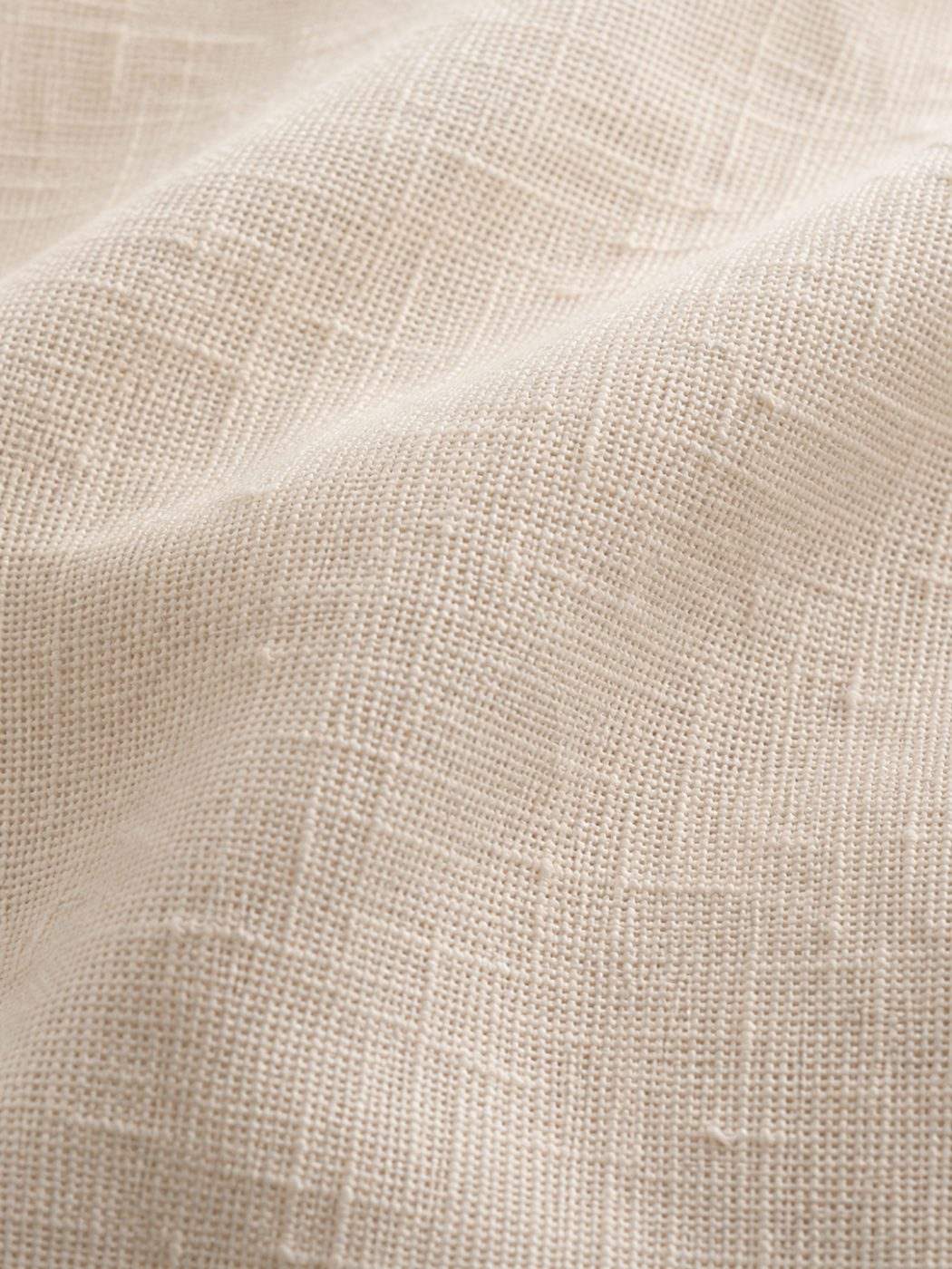 Warm Ivory Pure Linen Shirt — view 5