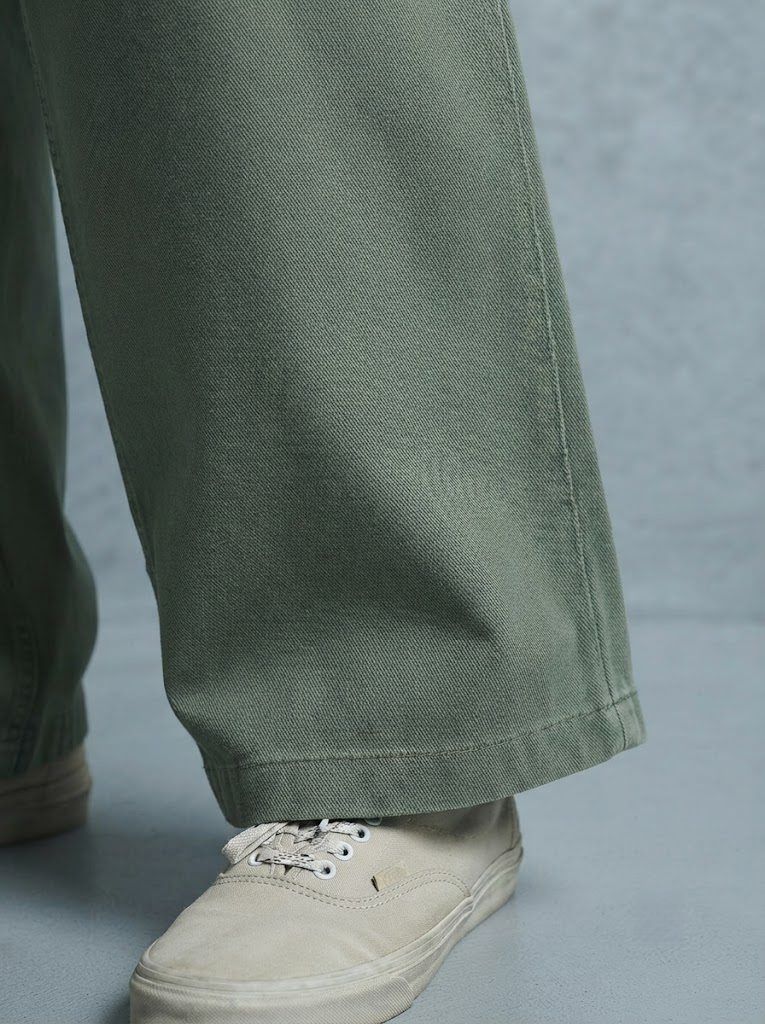 Wide-Leg Chino, Faded Military Green — view 3