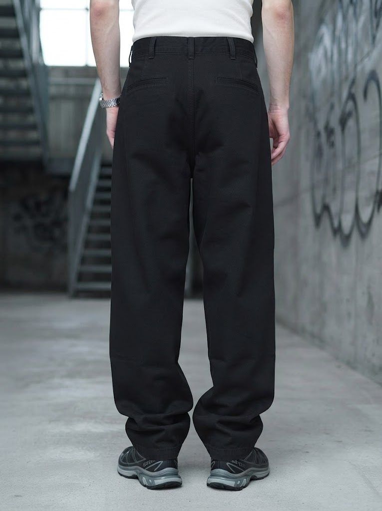 Wide-Leg Chino, Pitch Black — view 2