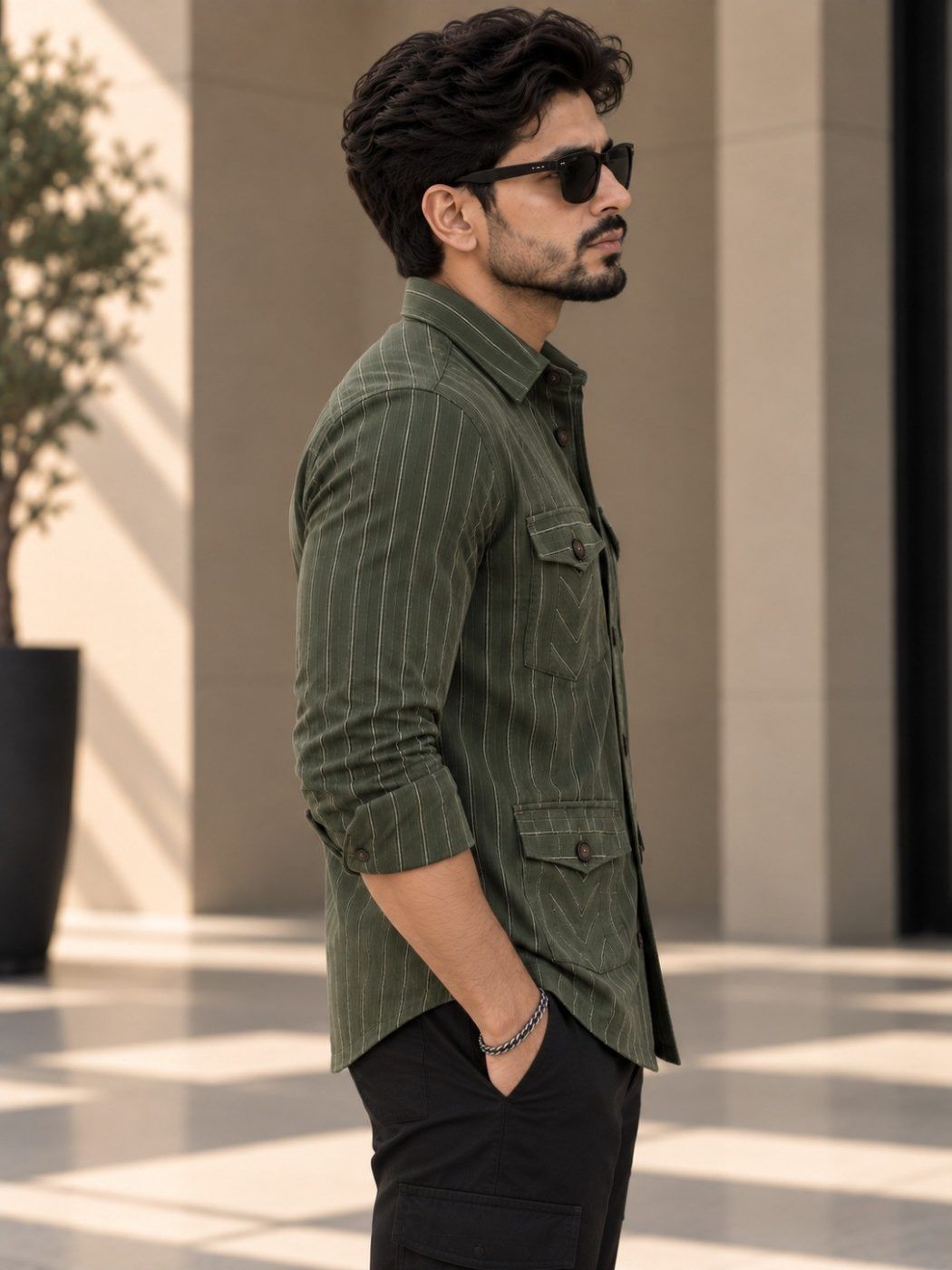 Woodland Pinstripe Hunter Shirt — view 2