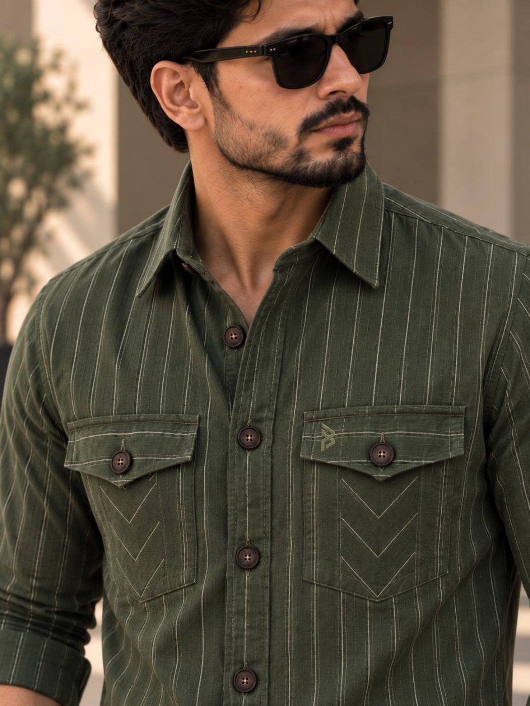 Woodland Pinstripe Hunter Shirt — view 4